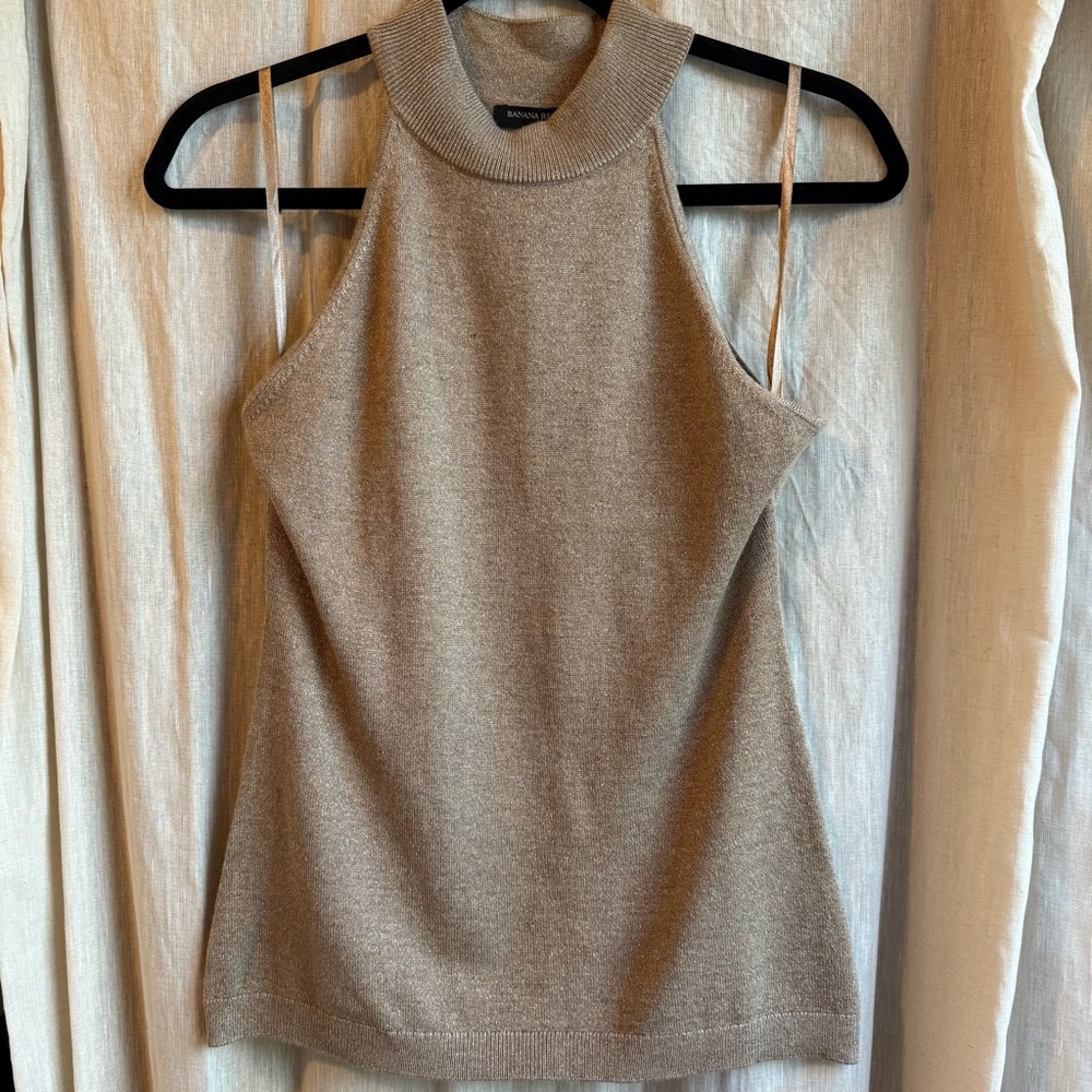Banana Republic Tan Sleeveless Sweater Top